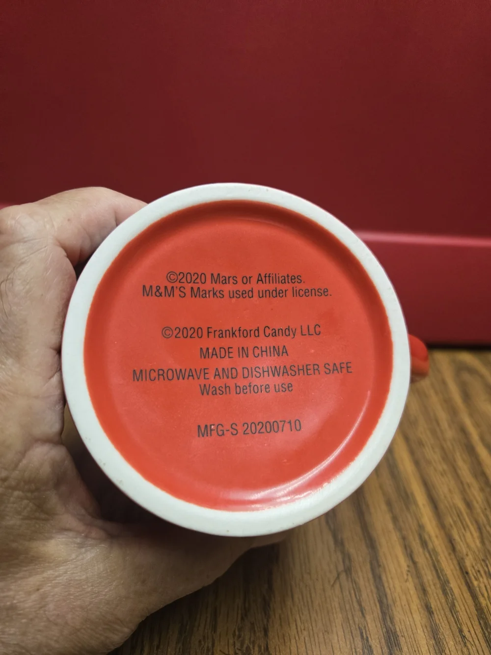 M&M's Red Ceramic Coffee Mug.